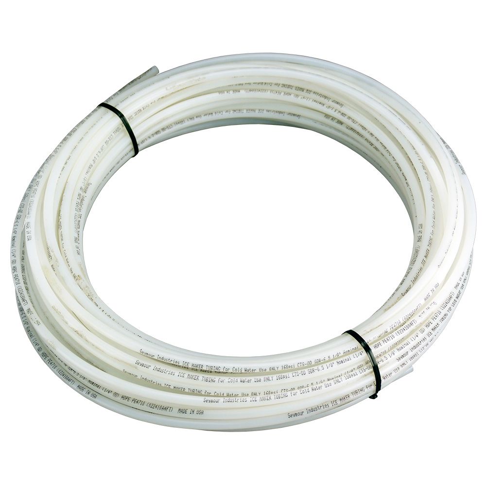 HDPE Ice Maker Tubing 1/4" OD x 1/8" ID Cold Water Use Only Fresh