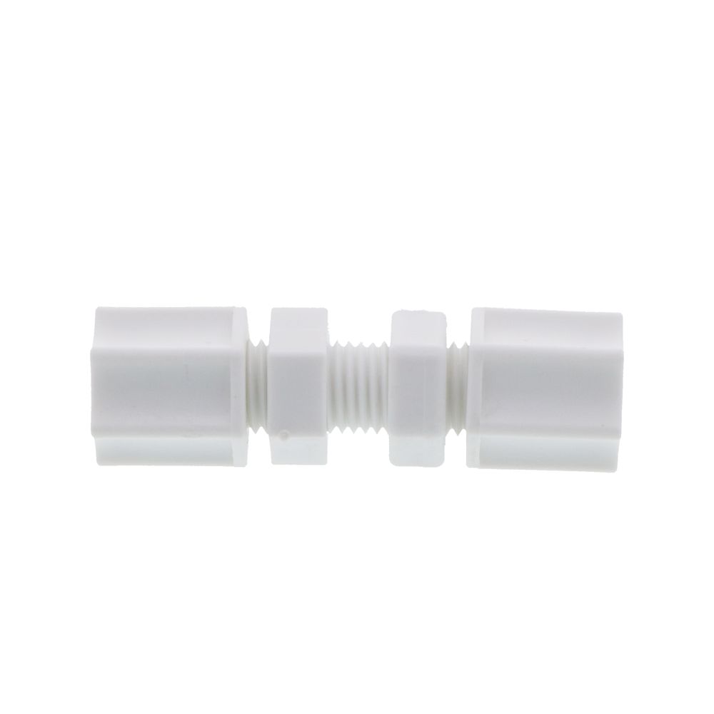 JACO 20-4-P-PG Polypropylene Bulkhead Union 1/4 OD Tube x 1/4 OD Tube