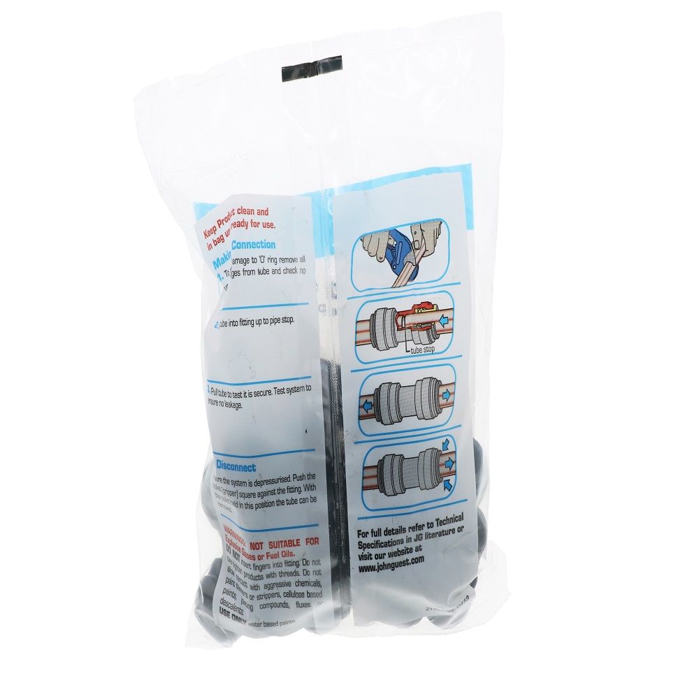 John Guest Union Elbow BLACK ACETAL - 15mm