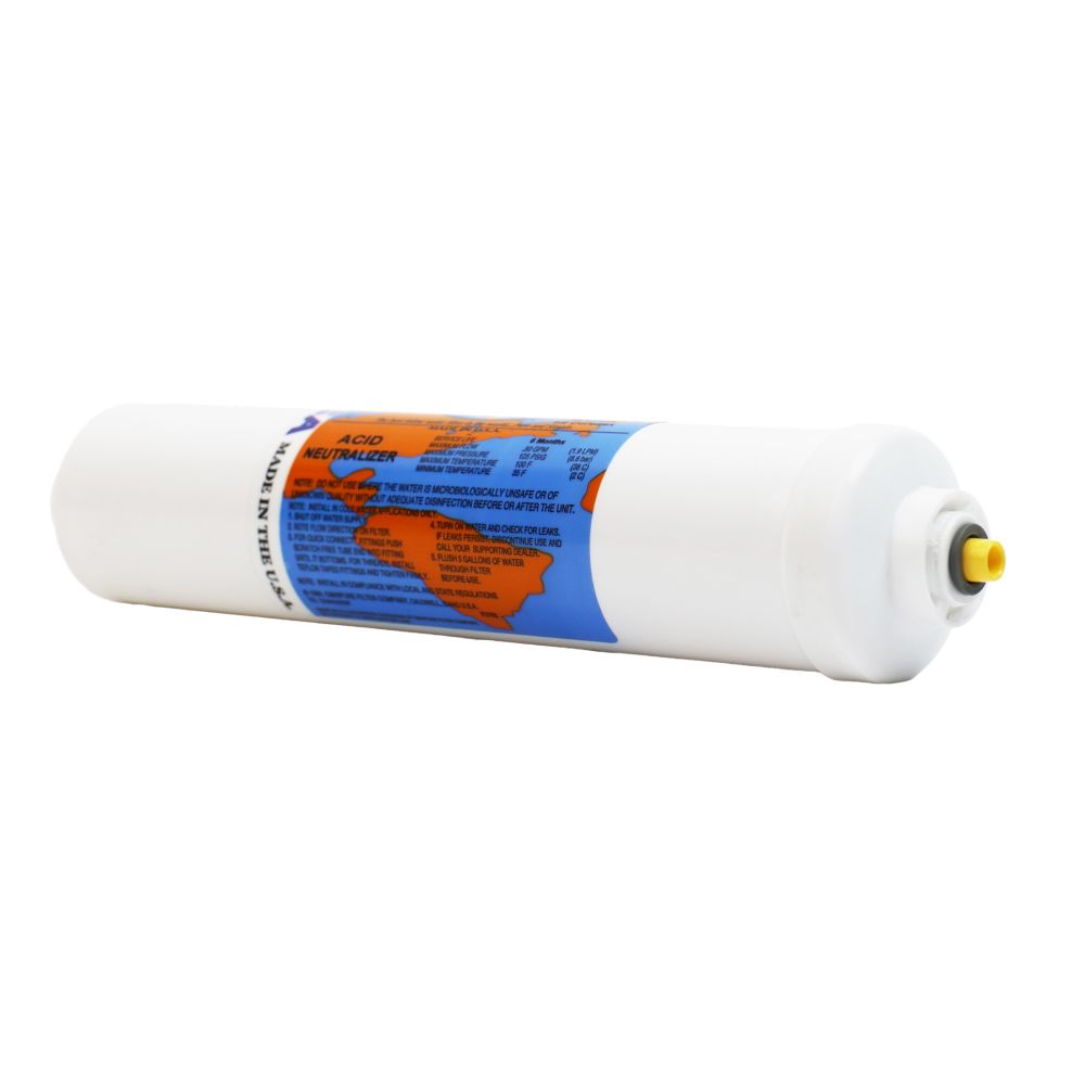Omnipure Inline K2551-C/C-KK 50% Calcite, 50% Corosex - 10" x 2" Filter - 3/8" Quick Connect