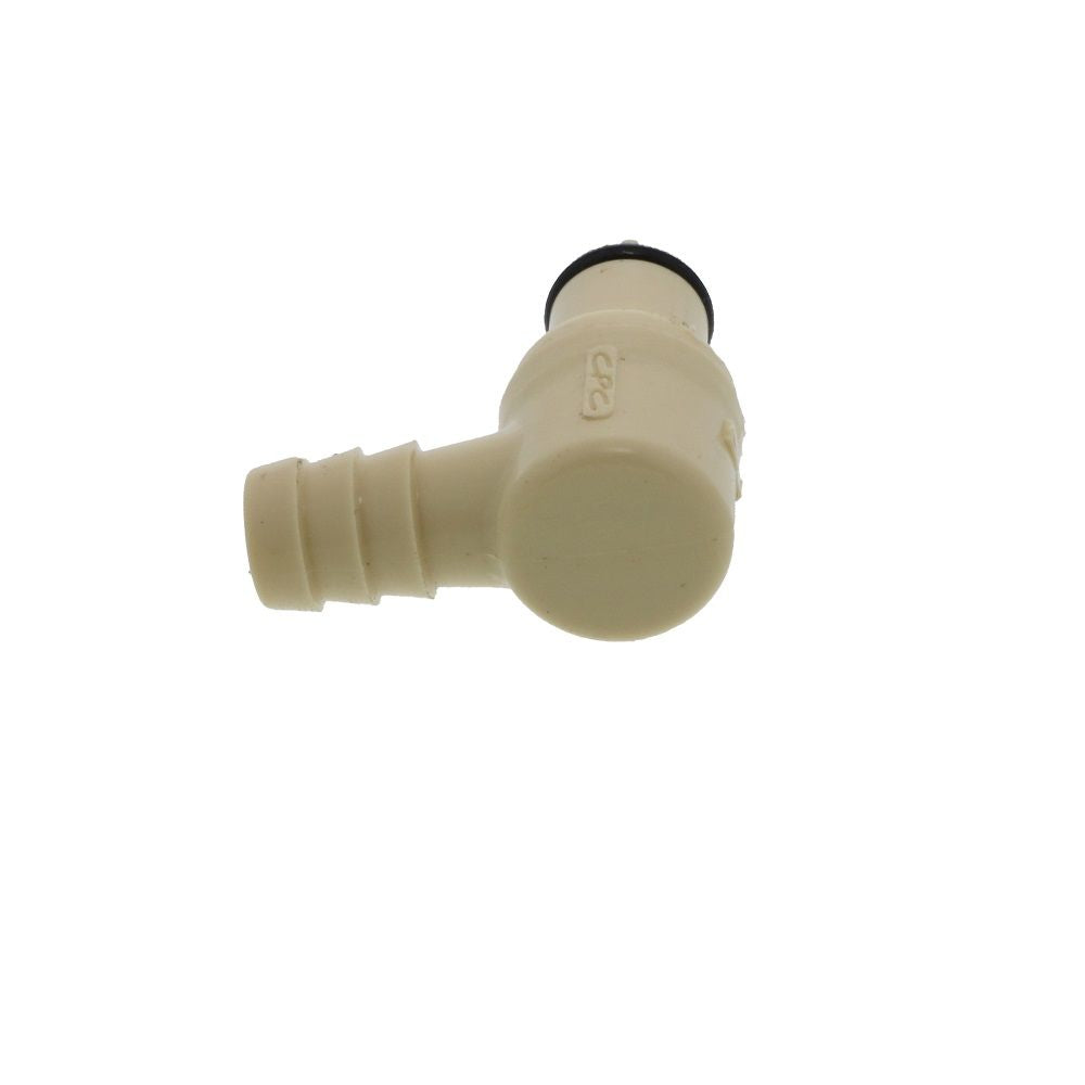 3/8" Hose Barb Elbow Polypropylene Coupling Insert FKM Seal