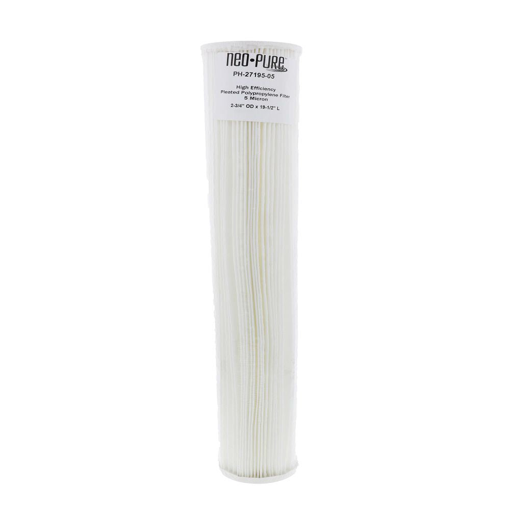 Neo-Pure PH-27195-05 19-1/2" High Efficiency Pleated Filter 5 micron