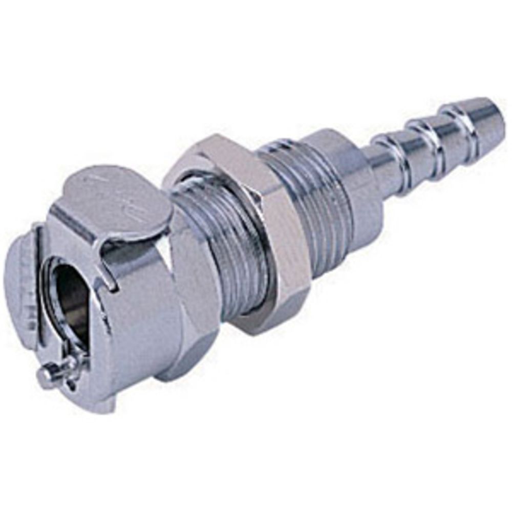 MC1603 Panel Mount Hose Barb Coupling Body 3/16 ID Barb