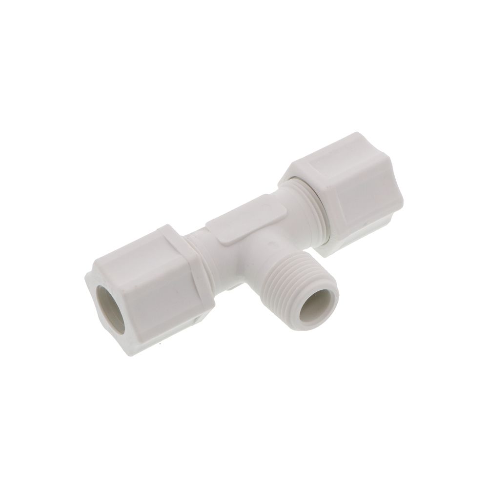 JACO 60-8-6-P-PG Polypropylene Male Branch Tee 1/2 OD Tube x 3/8 MPT