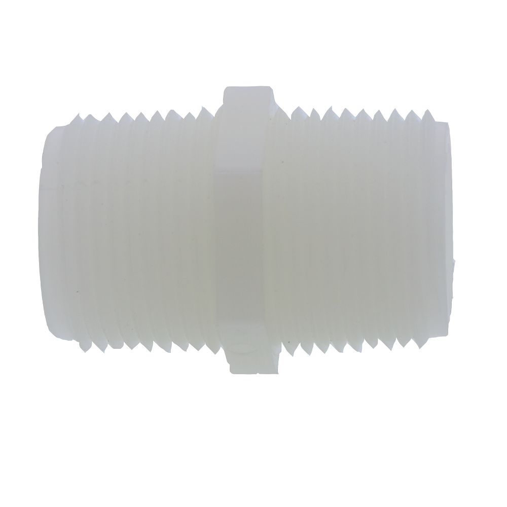 Nipple Hex - 1" MPT Natural Nylon