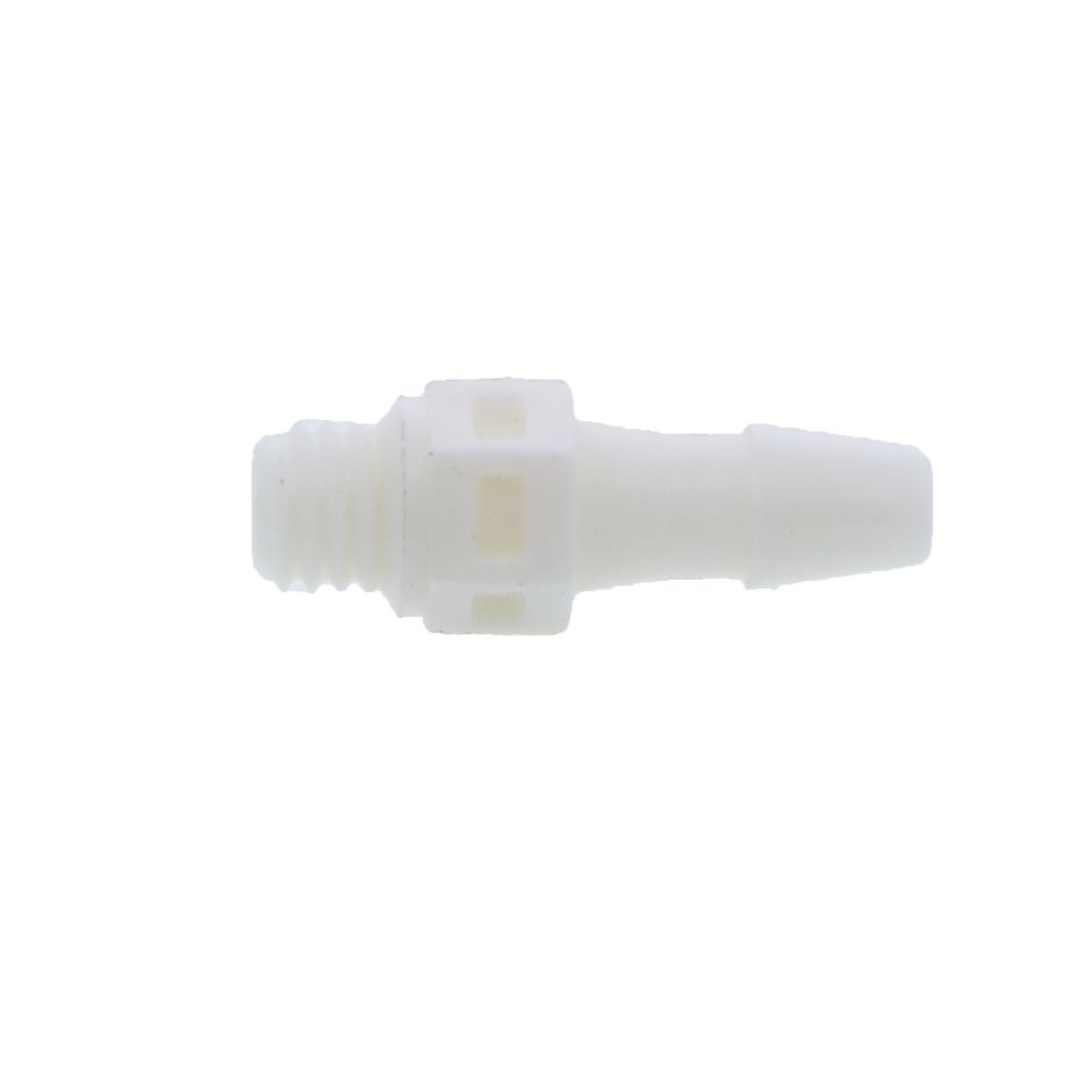 FitQuik Nylon Thread to Tube Straight Fitting - 10-32 UNF to 1/8 Hose Barb