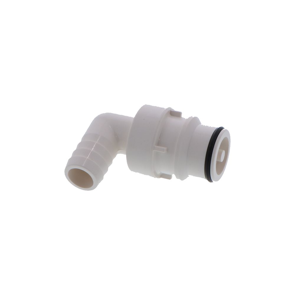HFC23835 Non-Valved Elbow Hose Barb Coupling Insert 1/2 ID Barb