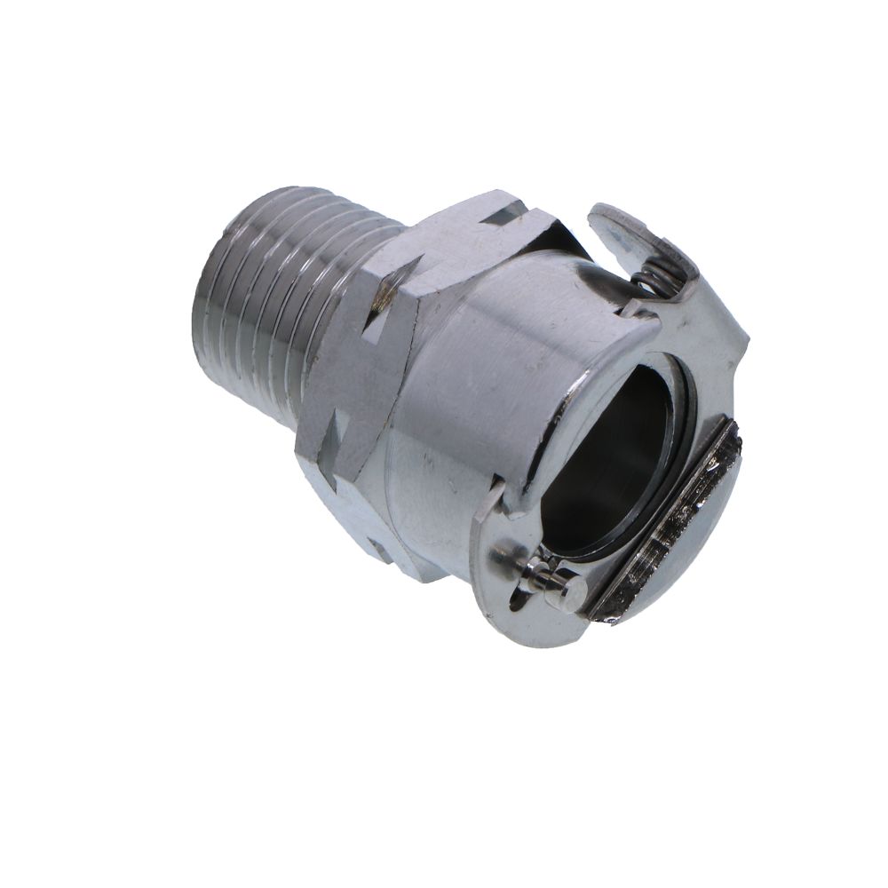 LCD10004BSPTV Valved Male Thread Coupling Body 1/4 BSPT - Viton