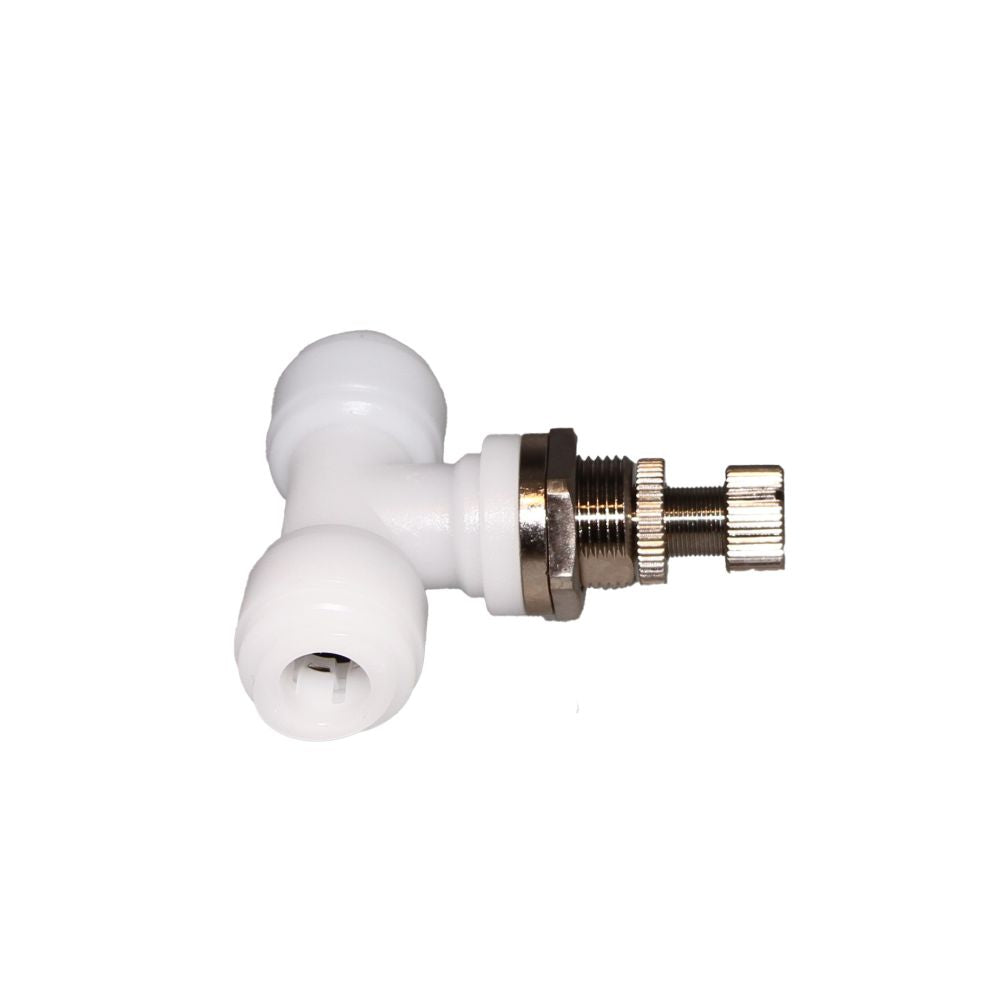 NeoFit - Acetal Natural White Flow Control Bulkhead 1/4" tube