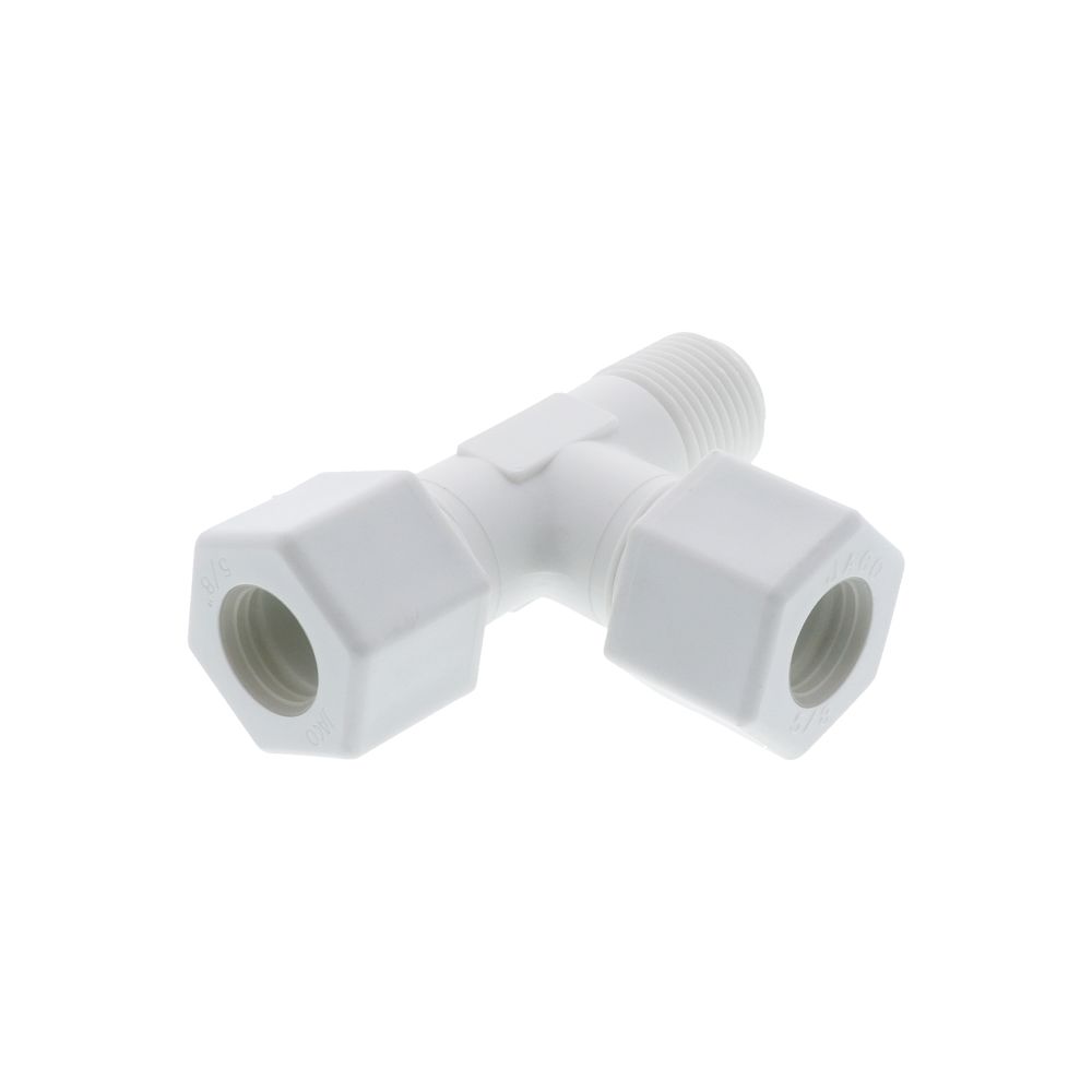 JACO 75-10-8-P-PG Polypropylene Male Run Tee 5/8 OD Tube x 1/2 MPT
