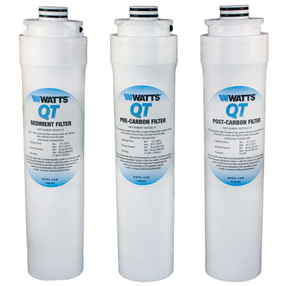 Watts WQT4RO11 QT Quick Twist RO Annual Replacement Filter Kit