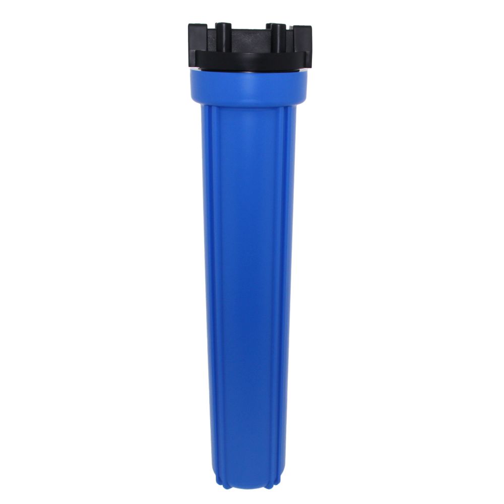 20" Neo-Pure Standard Water Filter Housing Black/Blue without Pressure Relief - 3/4" FPT