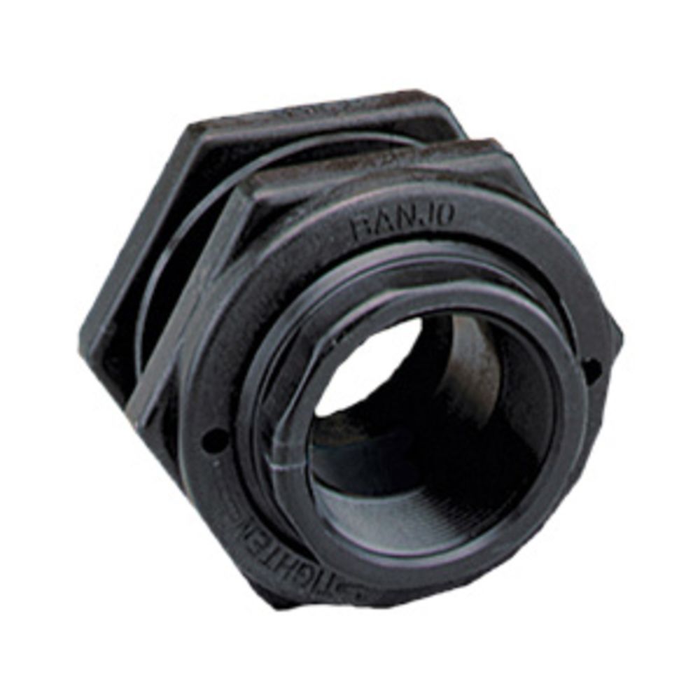 Banjo 1.50" Polypropylene Bulkhead Tank Fitting with EPDM Gaskets