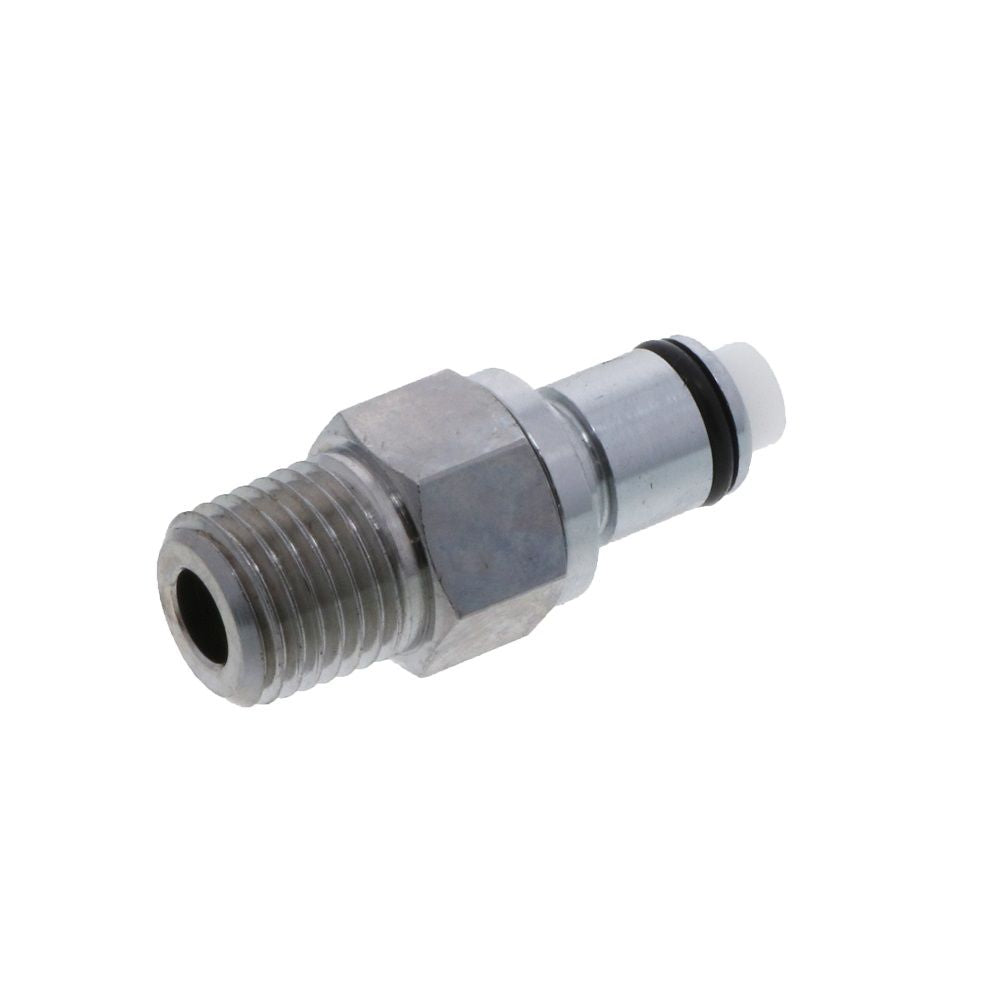 LCD24004V Valved Male Thread Coupling Insert 1/4 NPT Viton O-ring