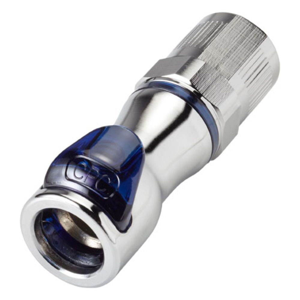 LQ4D13006BLU Valved In-Line PTF Liquid Cooling Coupling Body 3/8 PTF Cool Blue