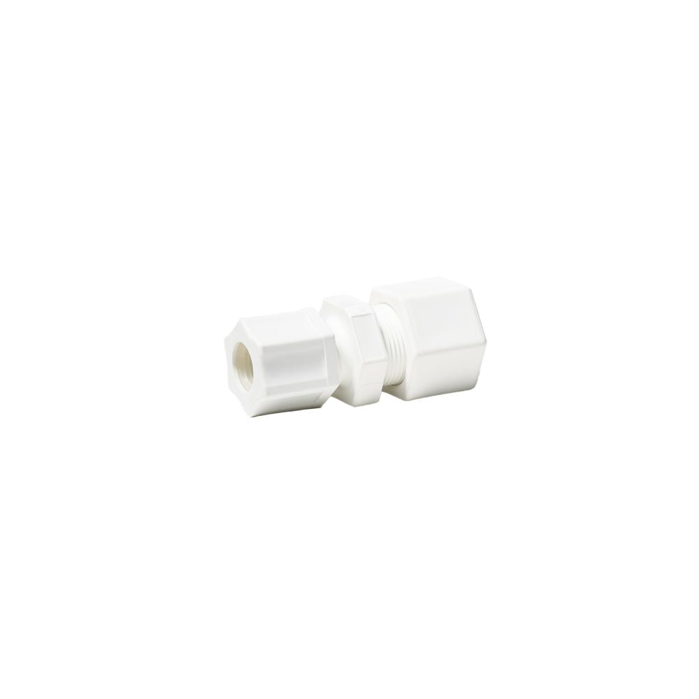 JACO 15-10-8-P-PG Polypropylene Reducing Union 5/8 OD Tube x 1/2 OD Tube