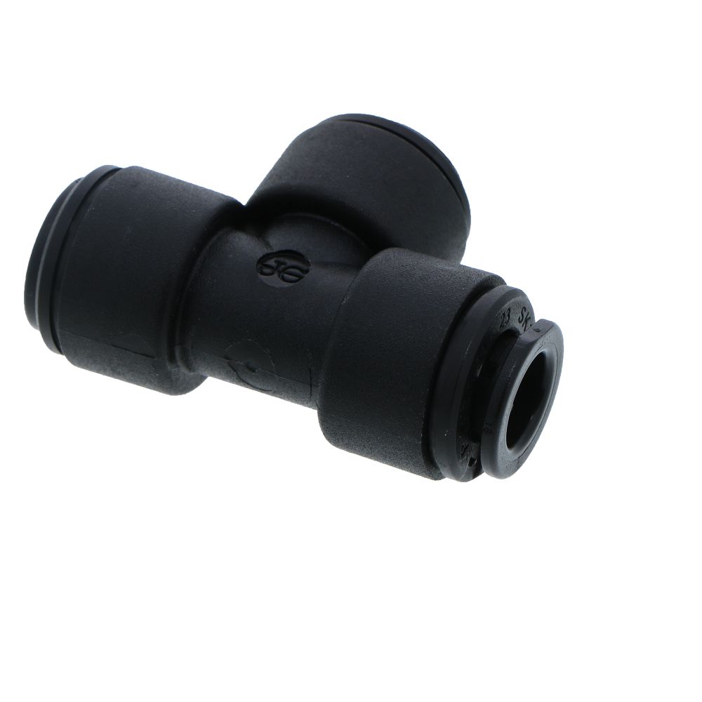 John Guest Union Tee BLACK ACETAL - 8mm