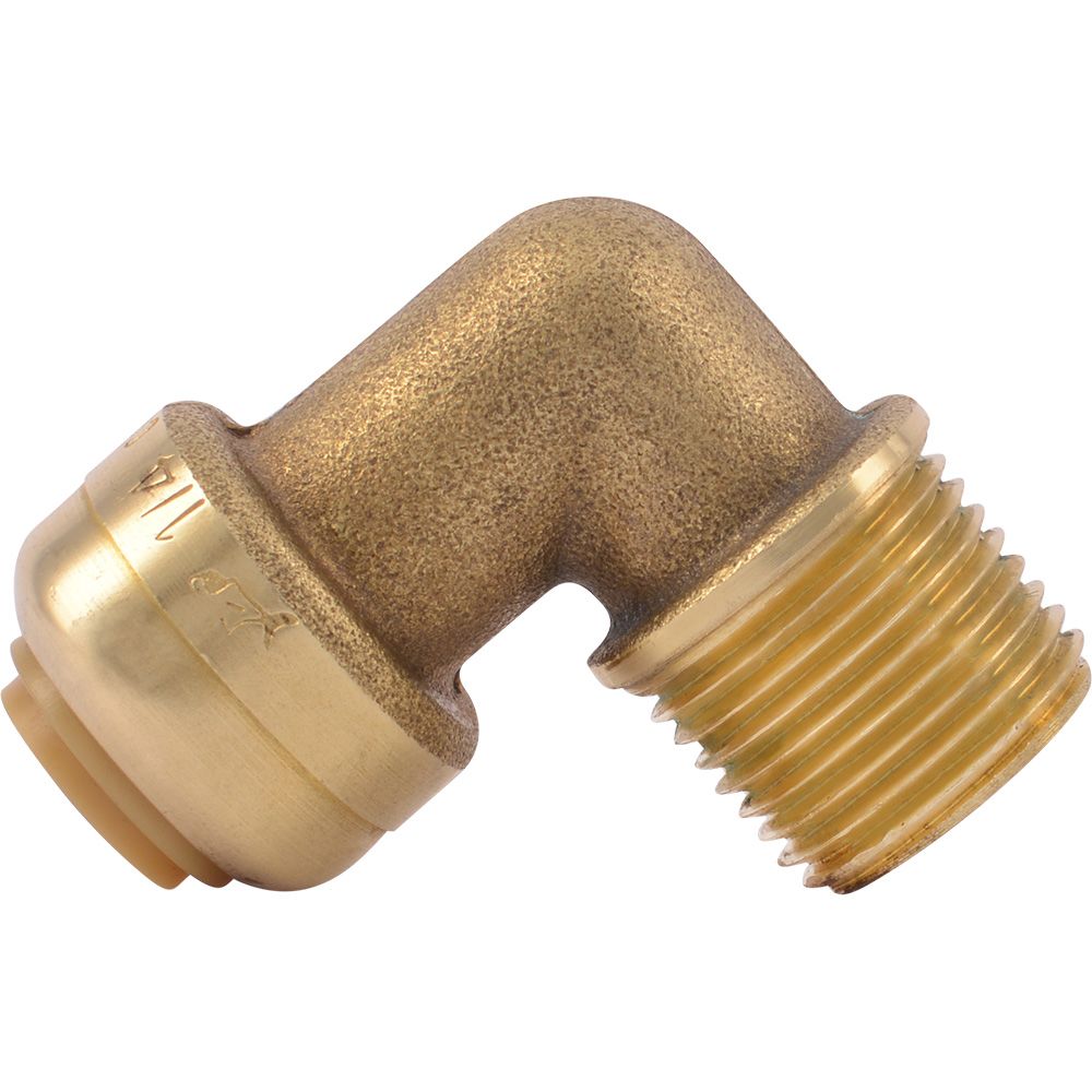 SharkBite® U276LF Lead-Free Brass Push-to-Connect Dishwasher Elbow - 1/4" x 3/8" MPT