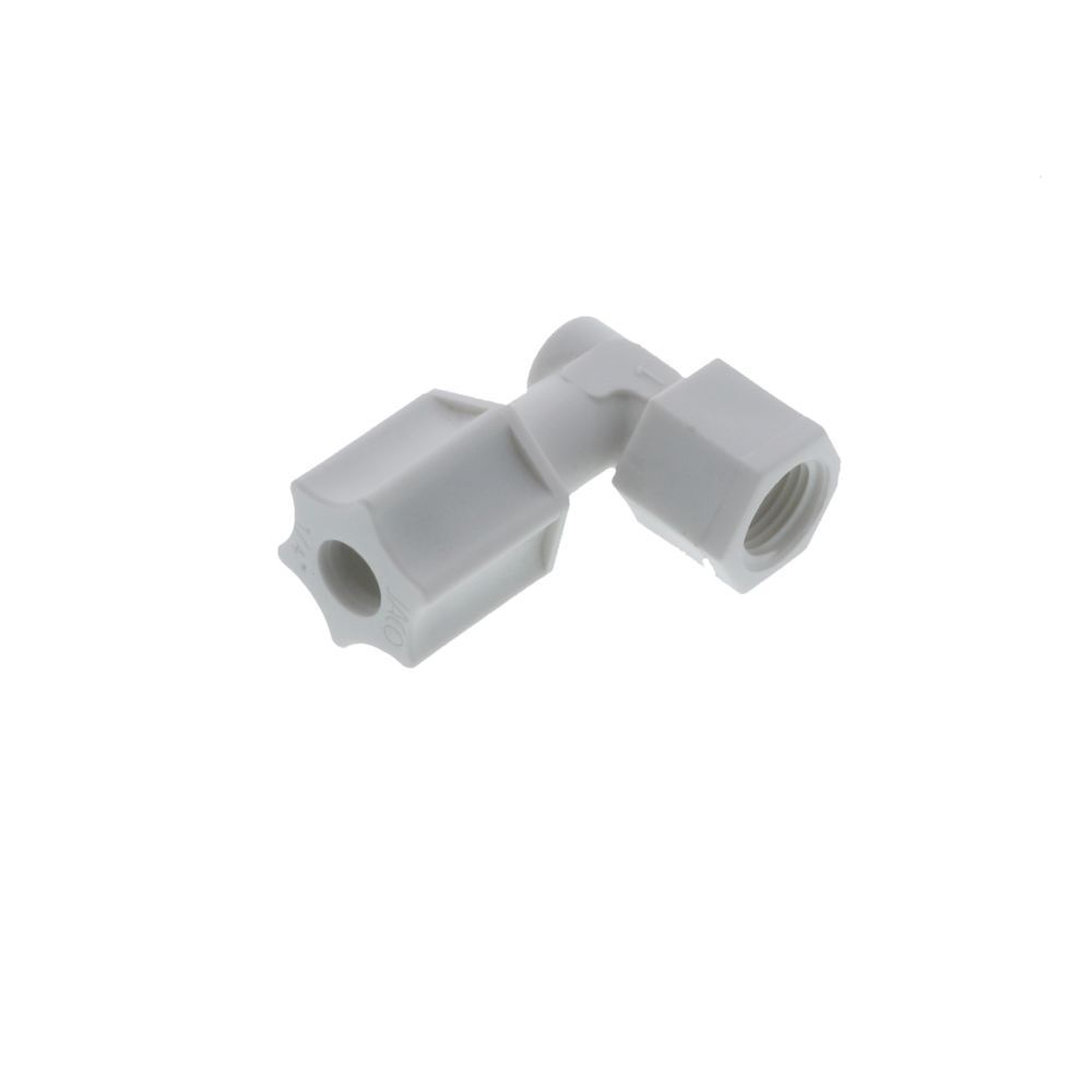 JACO 45-4-2-P-PG Polypropylene Female Elbow 1/4 OD Tube x 1/8 FPT