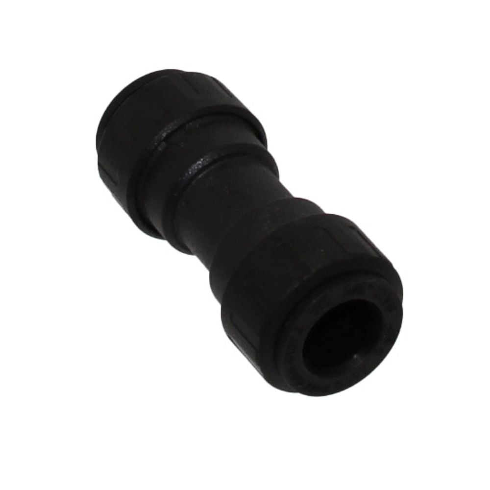 John Guest ProLock Black Reducing Coupler - 1/2 CTS x 3/8 CTS