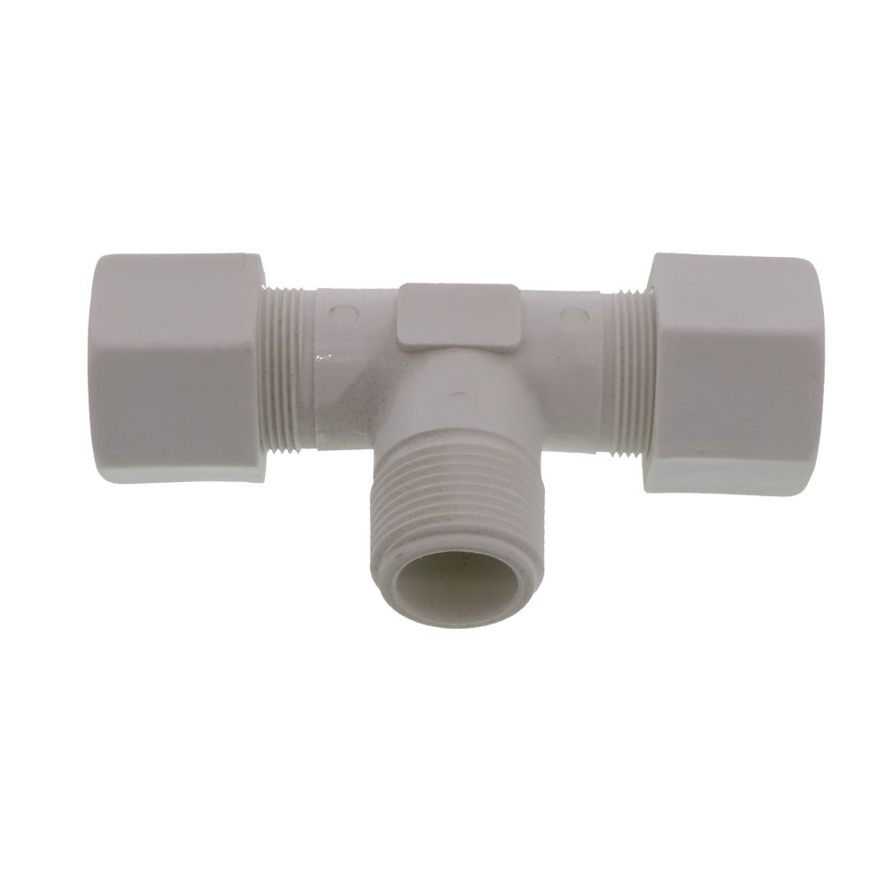 JACO 60-12-12-P-PG Polypropylene Male Branch Tee 3/4 OD Tube x 3/4 MPT