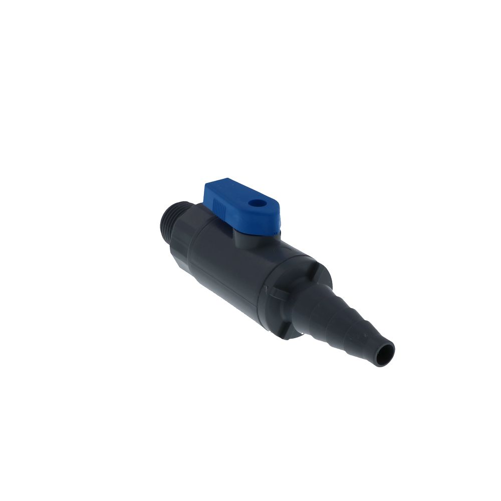 SMC Inline Ball Valve PVC Barb - 3/8 MPT x 5/8 ID Barb