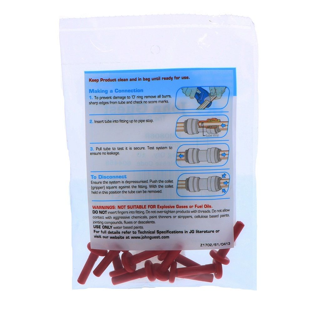 John Guest Red Acetal Plug - 6mm