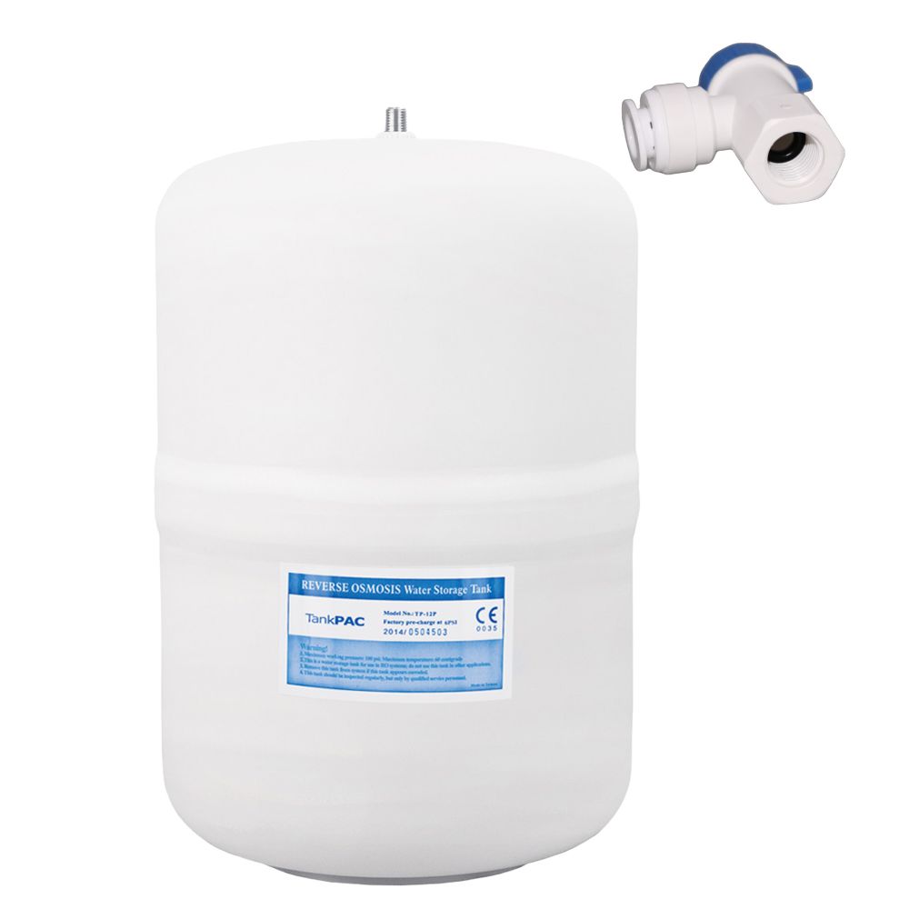 PAE TP-12P Reverse Osmosis Plasteel Storage Tank 3.2 Gal with Tank Valve