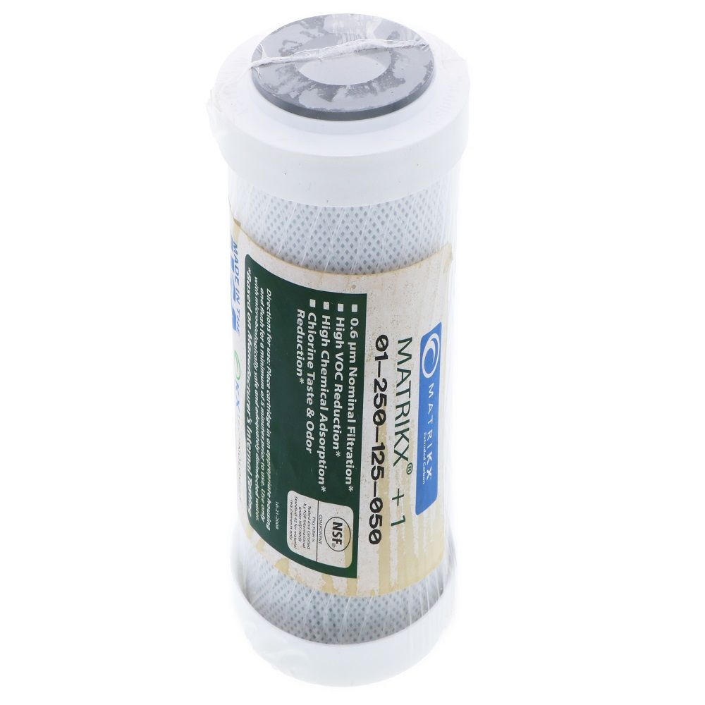 5" Filtrex Matrikx CTO Plus Carbon Block 0.6 Mic Filter