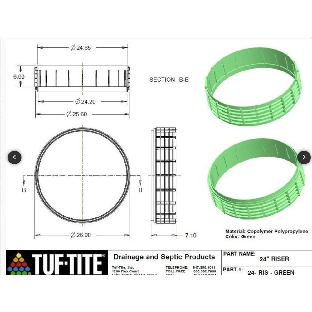 TUF-TITE 24" x 6" Riser