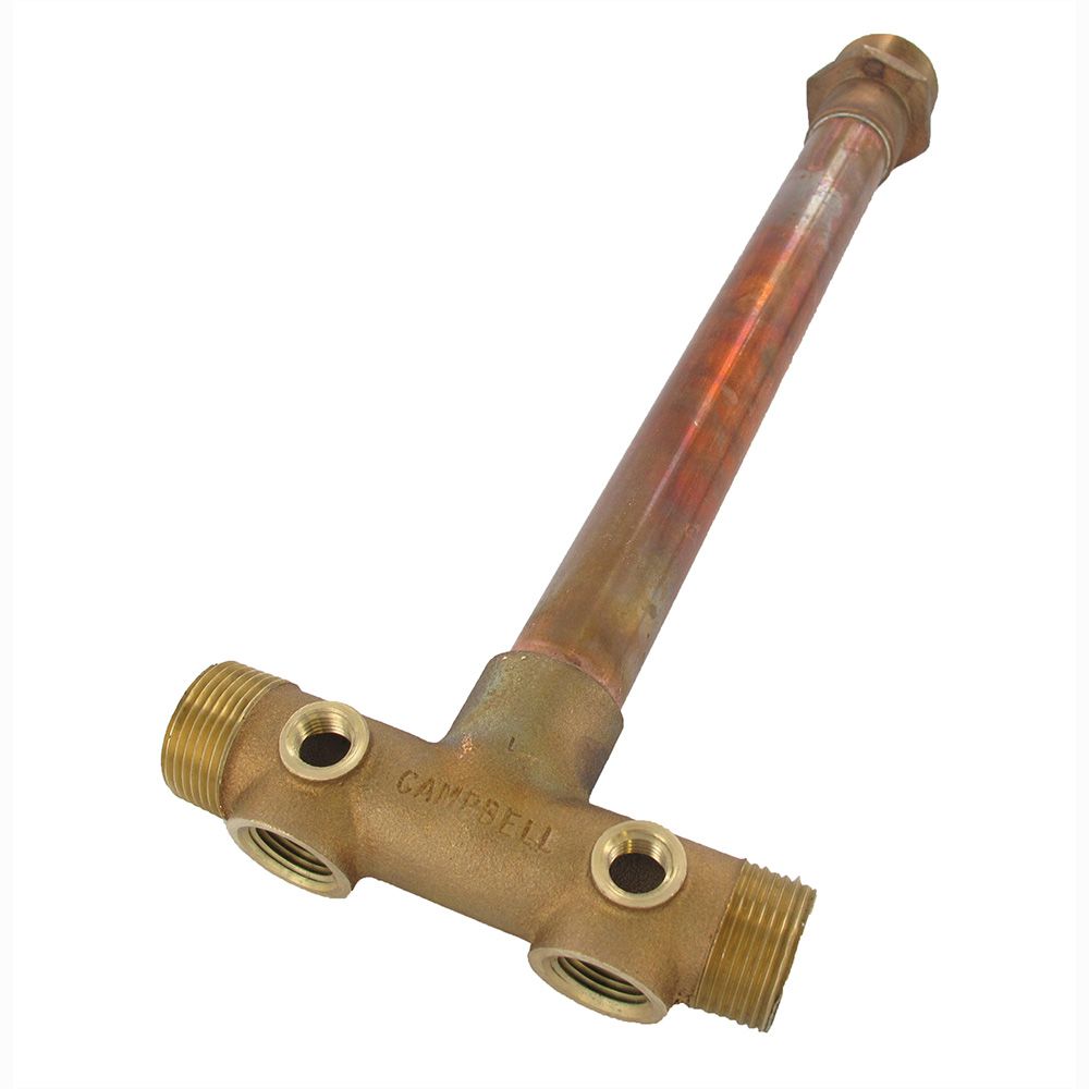 Brass Tank Cross 1.25" x 1" x 14"