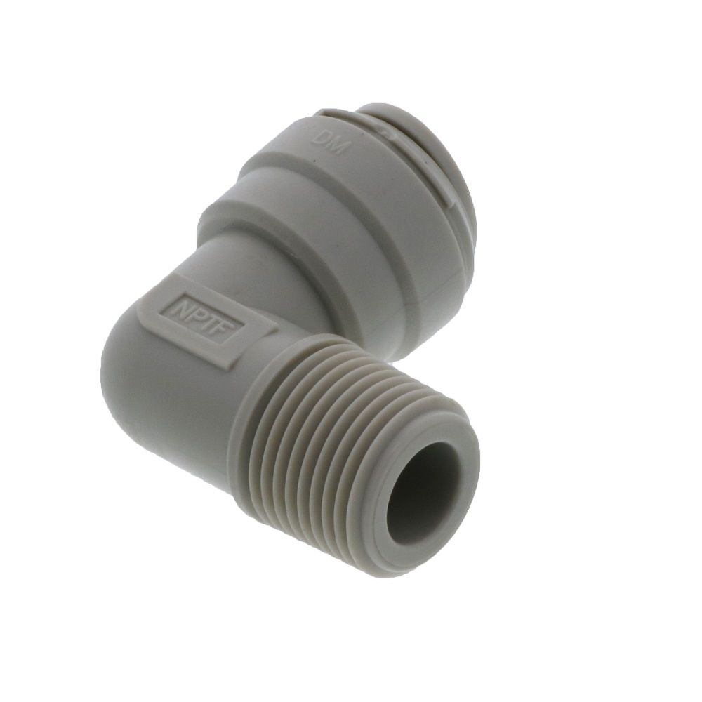 DMfit Elbow Male Connector - 1/2 Push-in x 3/8 NPTF