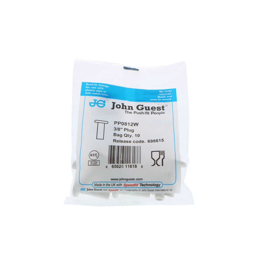 John Guest Plug Polypro - 3/8