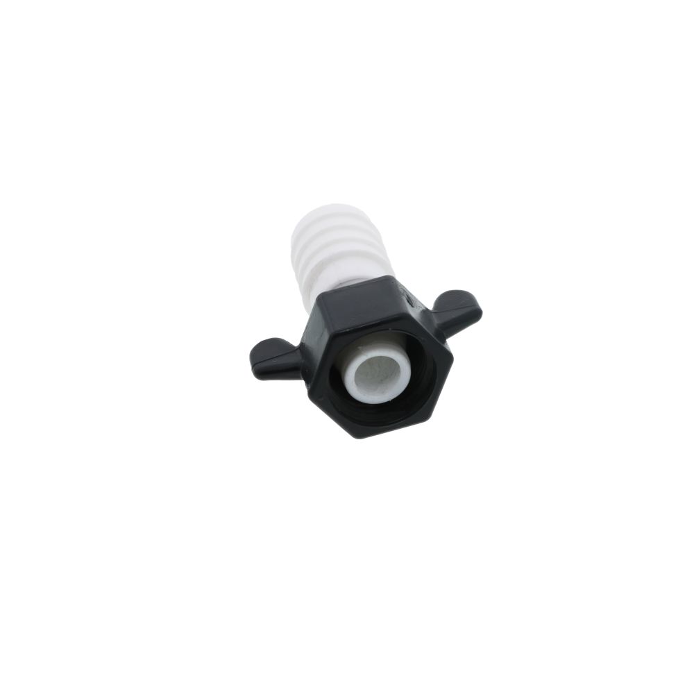 SHURflo 234-2946 Hex Swivel Straight 1/2 FNPT x 3/4 BARB Poly