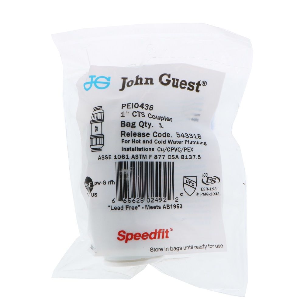 John Guest Coupler - 1 CTS