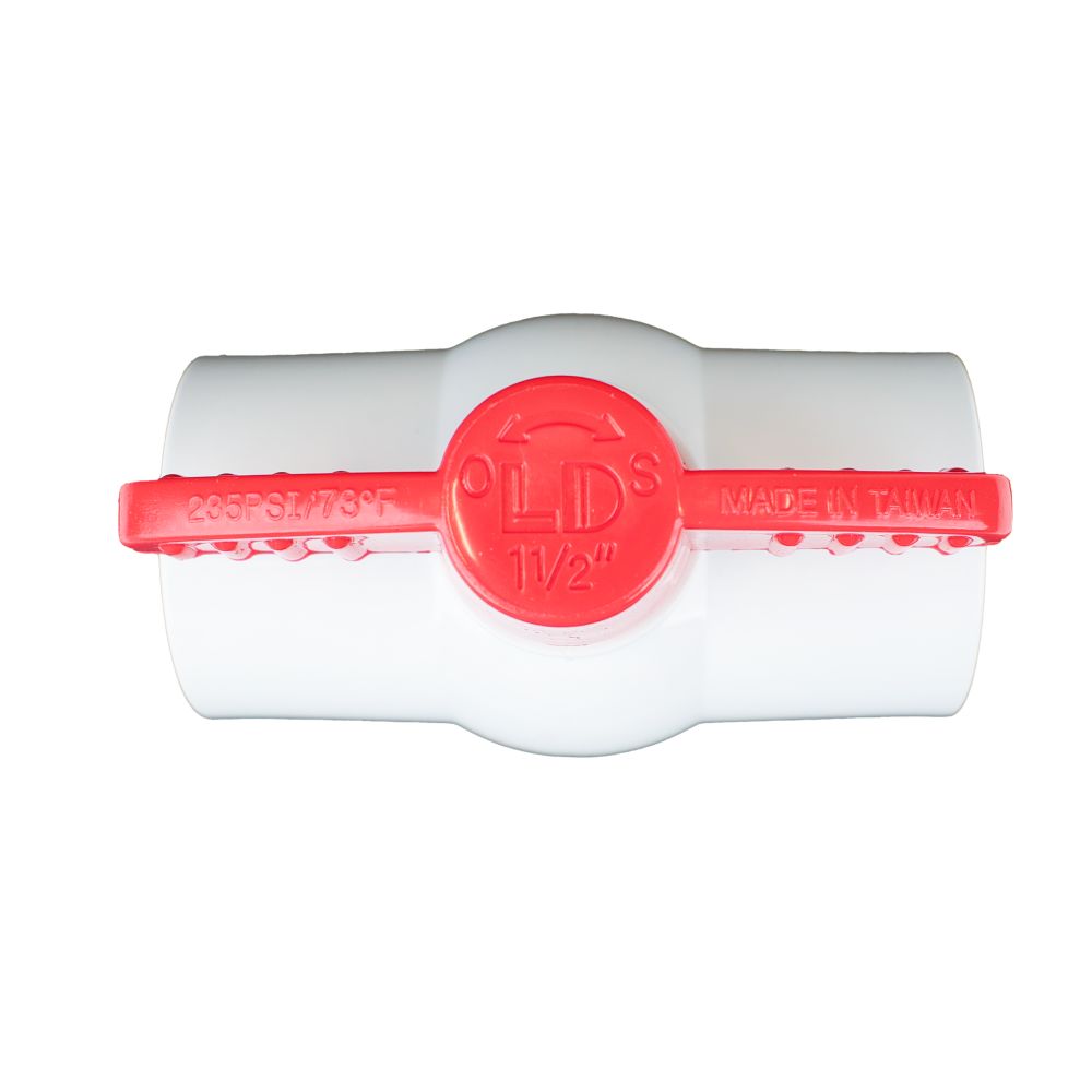 Schedule 40 PVC Molded-In-Place Ball Valve 1-1/2" FIPS