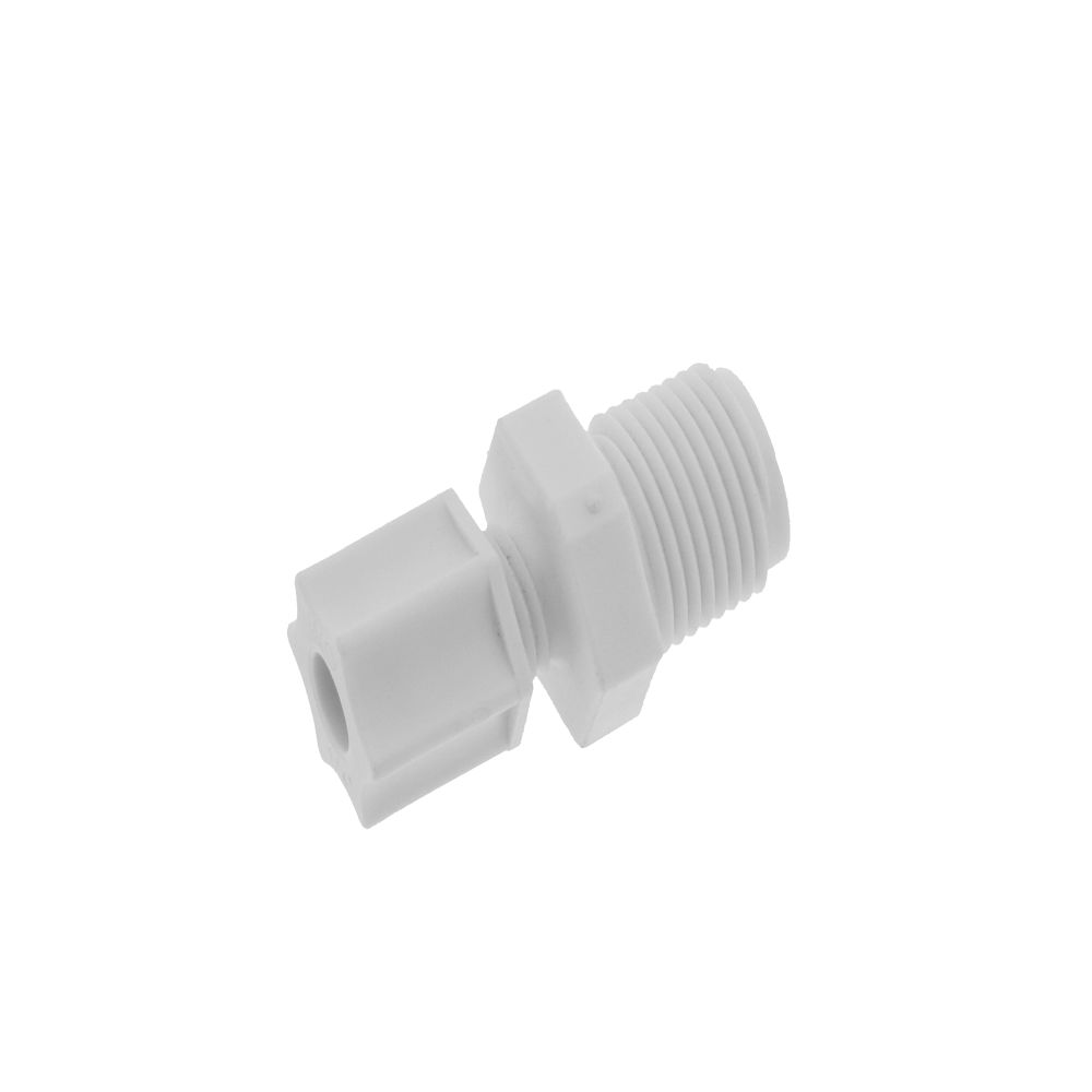 JACO 10-4-6-P-O Polypropylene Male Connector 1/4 OD Tube x 3/8 MPT
