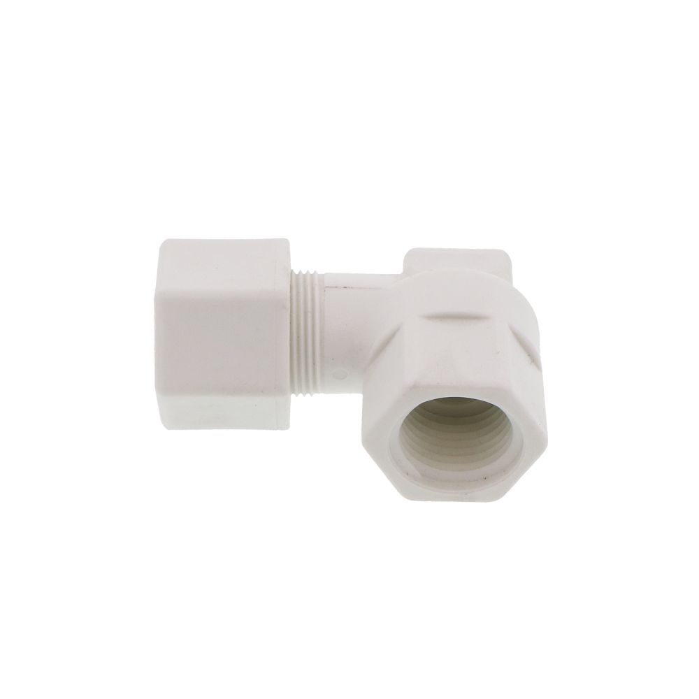 JACO 45-10-8-P-PG Polypropylene Female Elbow 5/8 OD Tube x 1/2 MPT