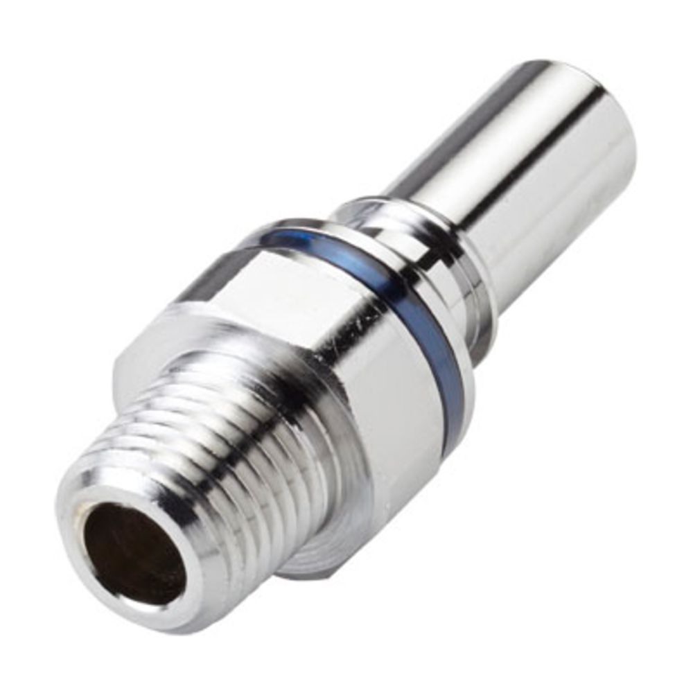 LQ4D24006BLU Valved Pipe Thread Liquid Cooling Coupling Insert 3/8 NPT Cool Blue