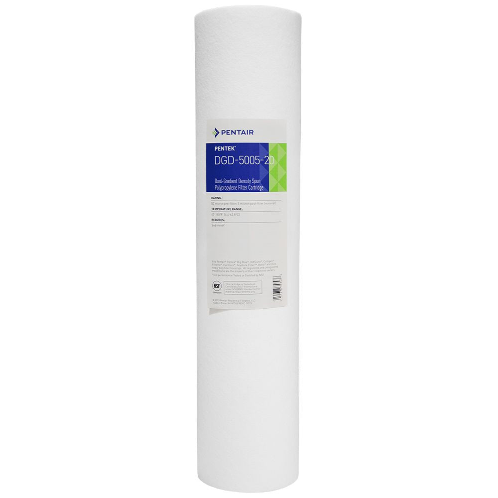 20" Pentek DGD-5005-20 Dual Gradient Density Polypropylene Sediment 5 mic Filter