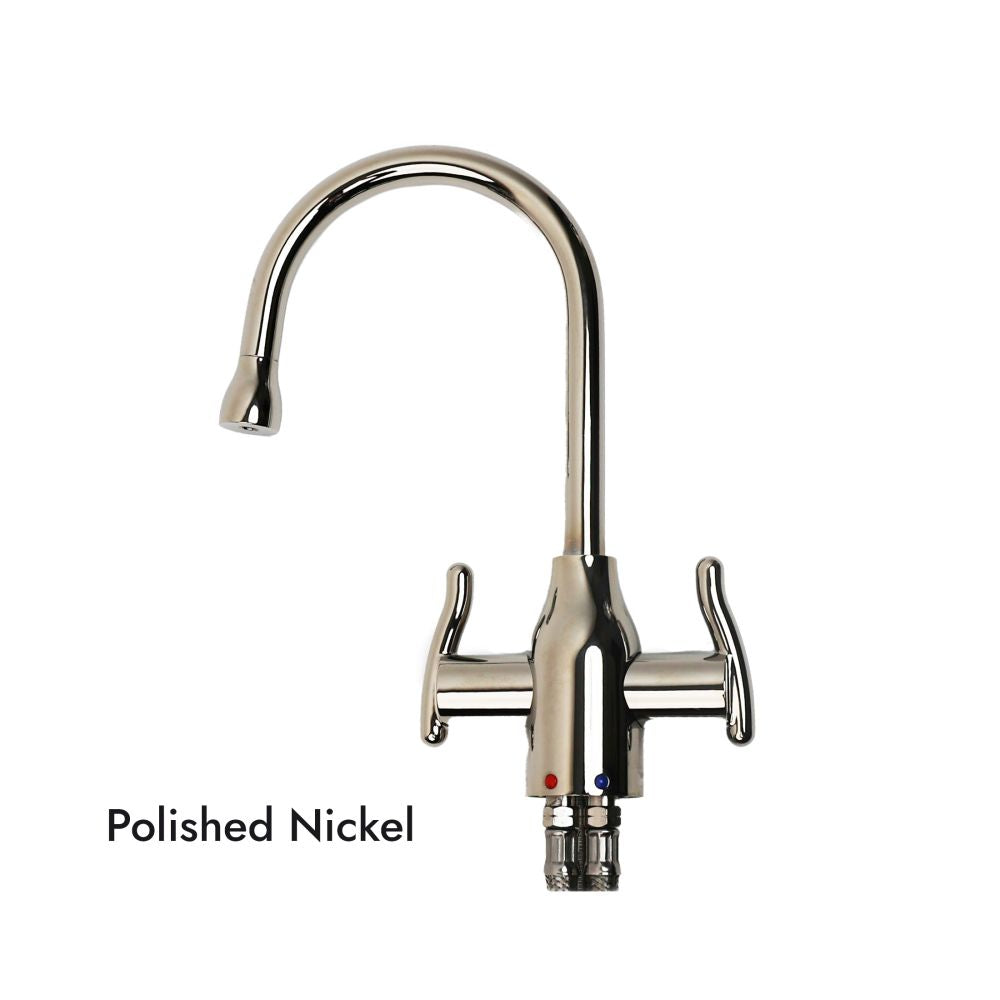 Mountain Plumbing MT1801-NL Contemporary Hot & Cold Water Dispenser w/ Wine Bottle Spout & Curved Handles