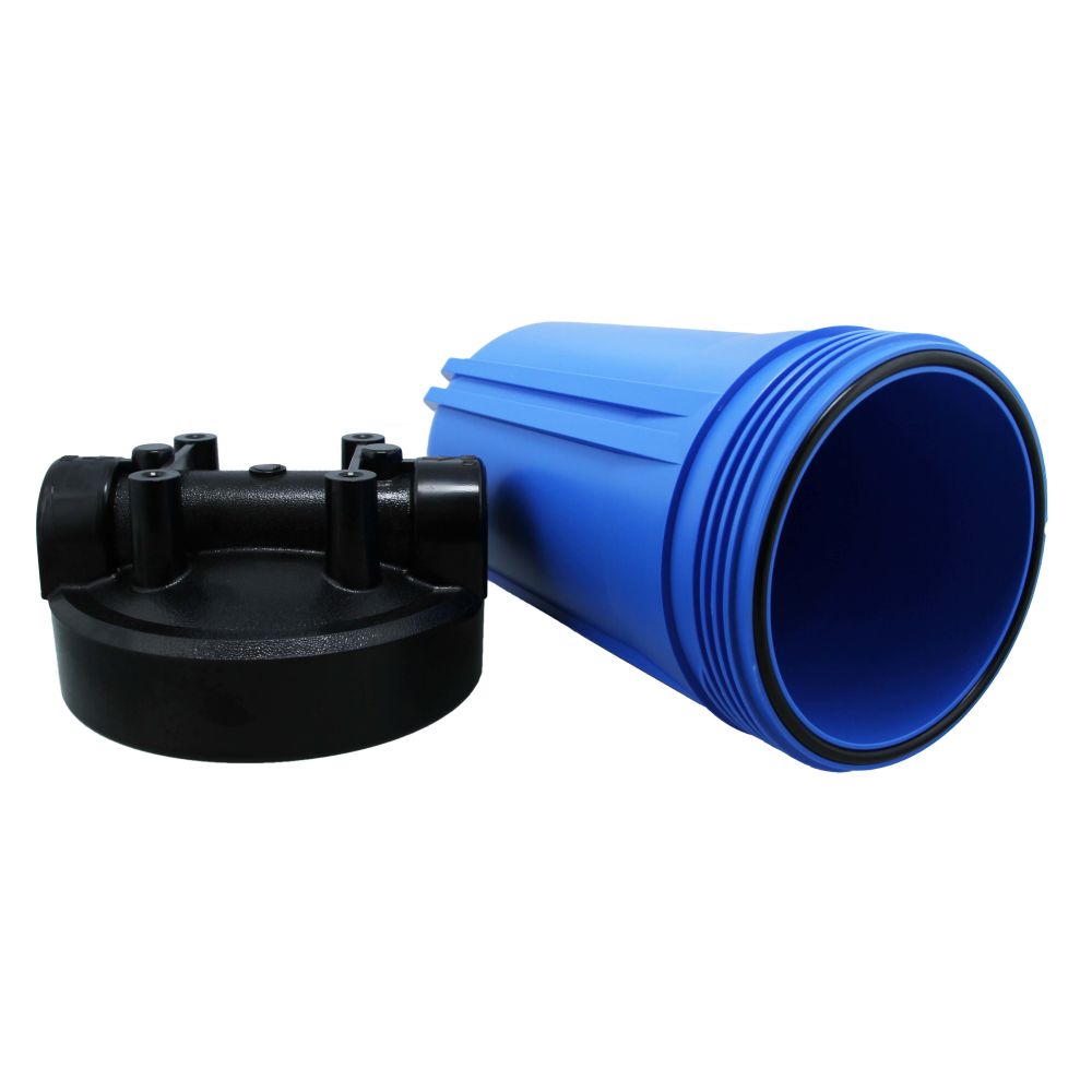 10" Neo-Pure Big Flow Filter Housing Blue Sump/Black Cap 1" without Pressure Relief