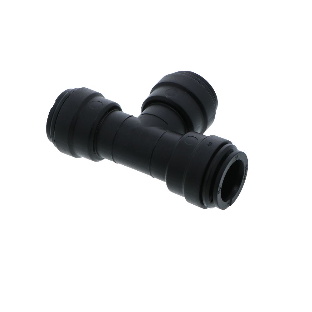 John Guest Union Tee BLACK ACETAL - 15mm