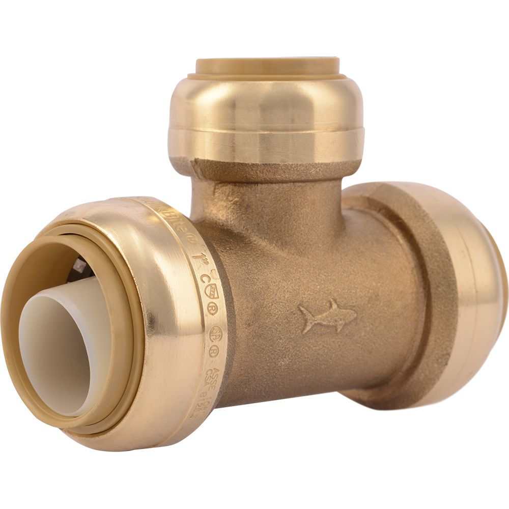 SharkBite® U416LF Lead-Free Brass Push-to-Connect Reducing Tee - 1" x 1" x 3/4"