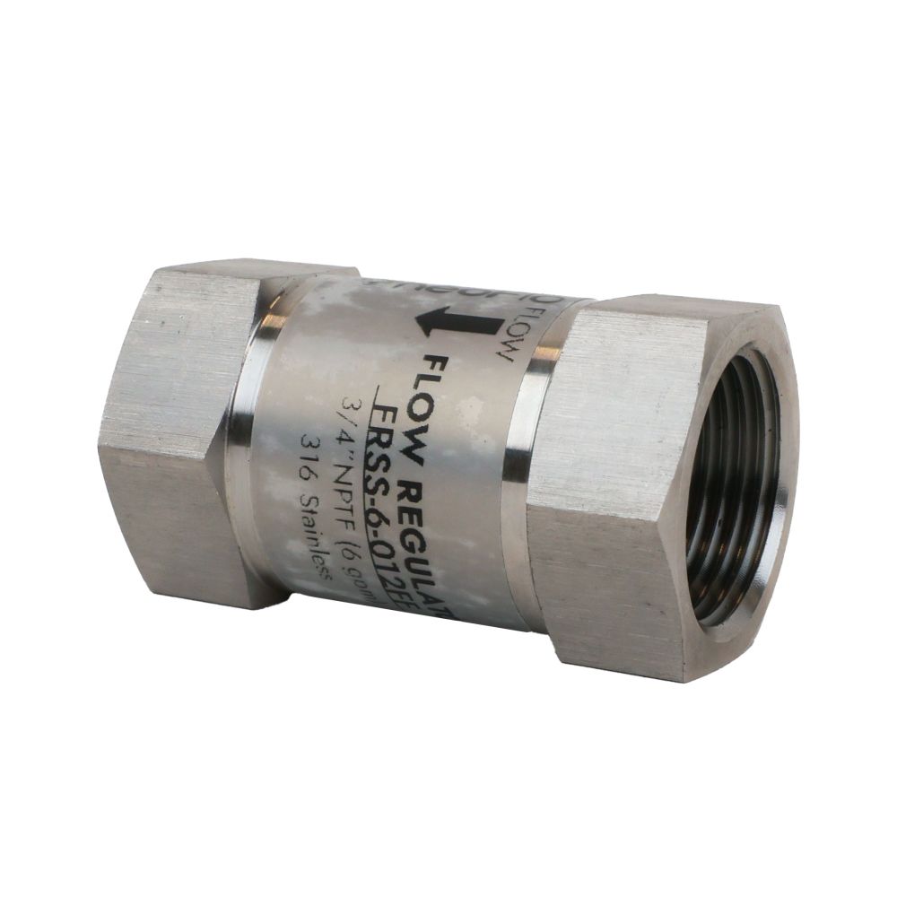 Neo-Pure Stainless Steel Flow Restrictor 6 GPM 316SS 3/4" FPT x FPT