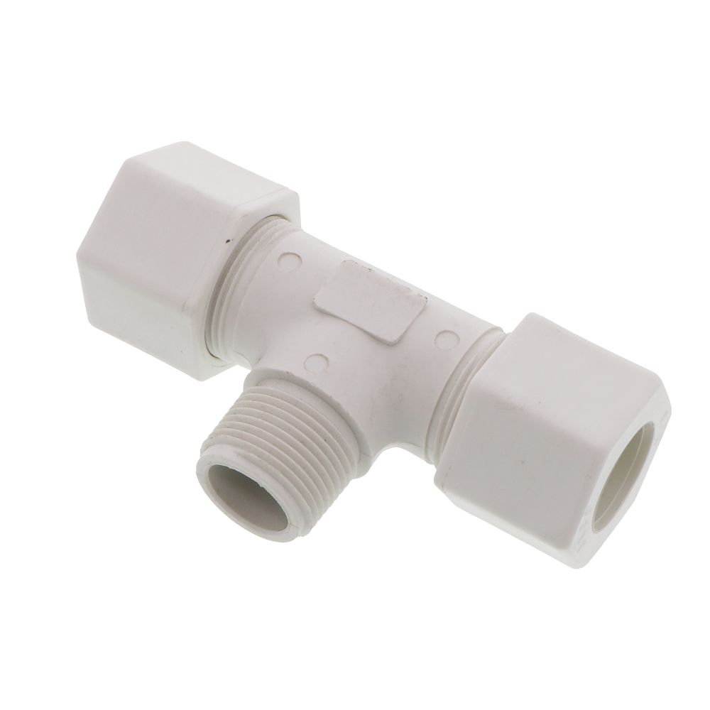 JACO 60-14-12-P-PG Polypropylene Male Branch Tee 7/8 OD Tube x 3/4 MPT
