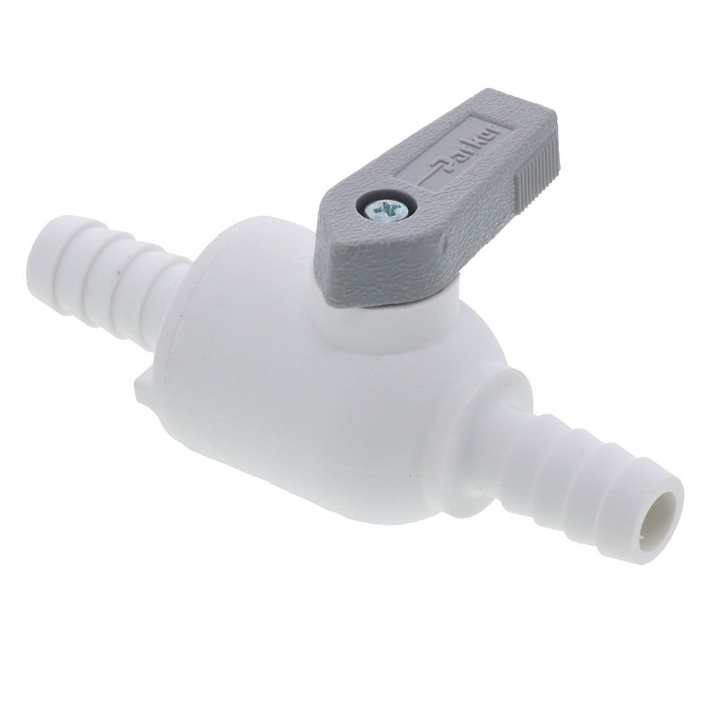 Parker Liquifit Par-Barb Valve Union Connector - 3/8 ID Barb x 3/8 ID Barb