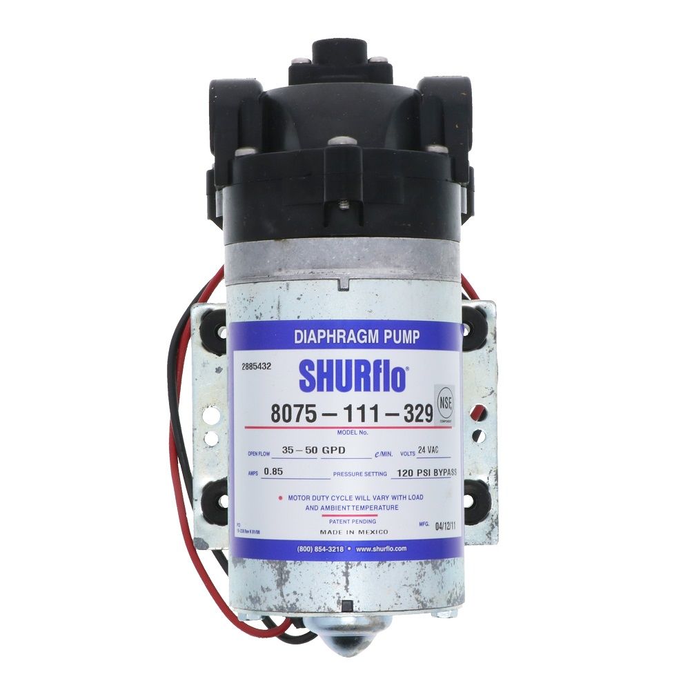 SHURflo 8075-111-329 RO Booster Pump 3/8" FPT 50 GPD 120 PSI 24V