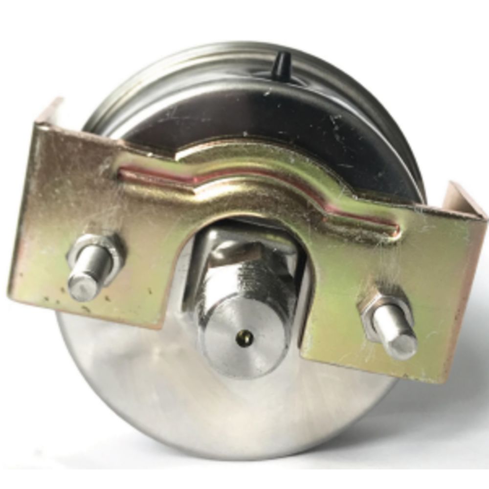 Water Pressure Gauge - 100 PSI, 1/4" MPT, 2.5" Plastic Dial, Center Back Uclamp, SS Case