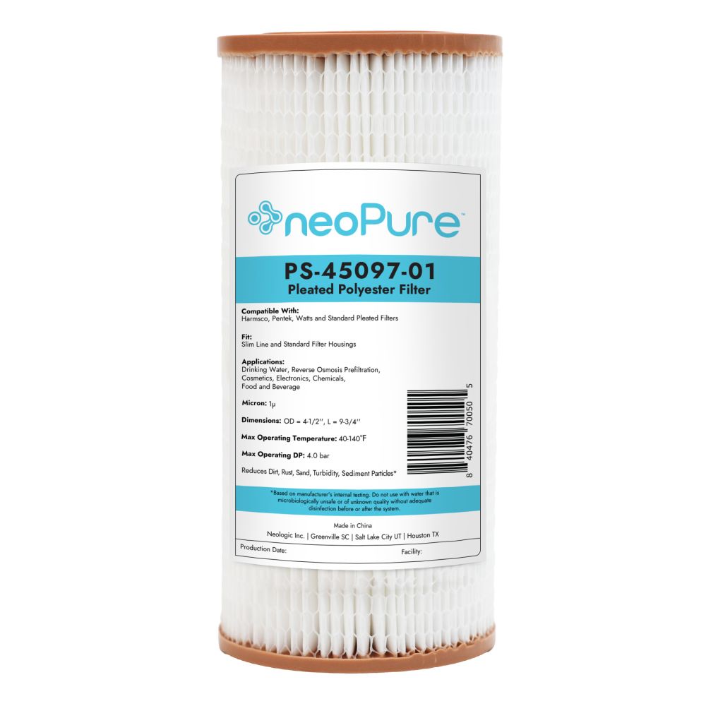 Neo-Pure PS-45097-01 9-3/4" BB High Efficiency Pleated Filter 1 micron